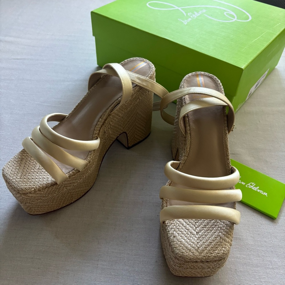 Sam Edelman strappy wedge platform sandals